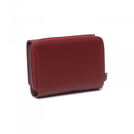 Portofel dama din piele naturala, The Chesterfield Brand, Aldra, cu protectie anti scanare RFID, Rosu [5]