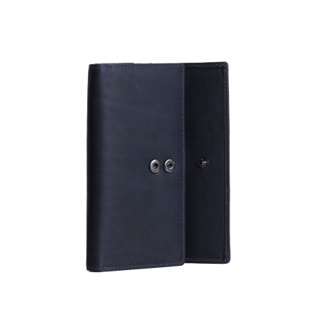 Portofel dama din piele naturala, The Chesterfield Brand, Dahlia, cu protectie anti scanare RFID, Bleumarin [2]