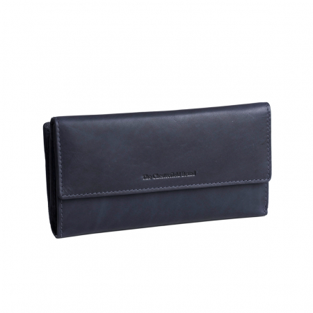Portofel dama din piele naturala, The Chesterfield Brand, Dahlia, cu protectie anti scanare RFID, Bleumarin