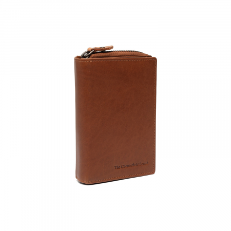 Portofel dama din piele naturala, The Chesterfield Brand, Dalma, cu protectie anti scanare RFID, Maro coniac
