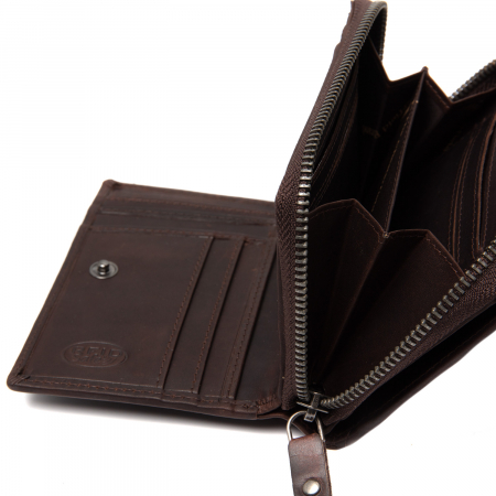 Portofel dama din piele naturala, The Chesterfield Brand, Dalma, cu protectie anti scanare RFID, Maro inchis [2]