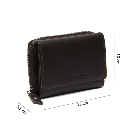 Portofel dama din piele naturala, The Chesterfield Brand, Doniva, cu protectie anti scanare RFID, Maro inchis [1]