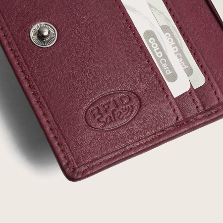 Portofel dama din piele naturala, The Chesterfield Brand, Floren, cu protectie anti scanare RFID, Visiniu [6]