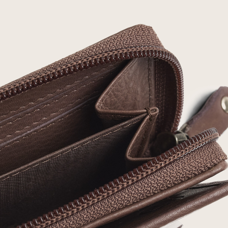 Portofel dama din piele naturala, The Chesterfield Brand, Floren, cu protectie anti scanare RFID, Taupe inchis [4]