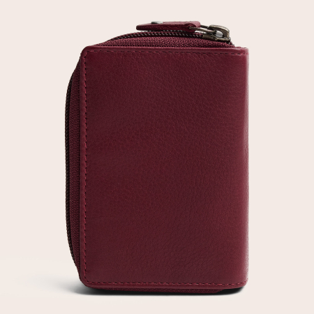 Portofel dama din piele naturala, The Chesterfield Brand, Floren, cu protectie anti scanare RFID, Visiniu [10]
