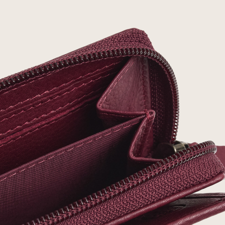 Portofel dama din piele naturala, The Chesterfield Brand, Floren, cu protectie anti scanare RFID, Visiniu [4]