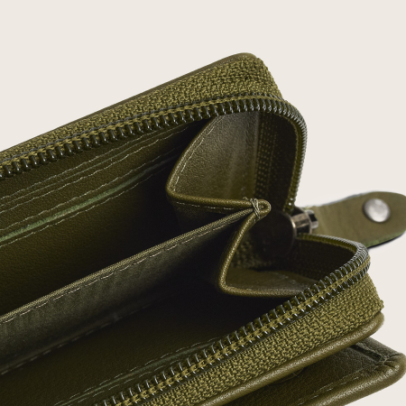 Portofel dama din piele naturala, The Chesterfield Brand, Floren, cu protectie anti scanare RFID, Verde olive [4]