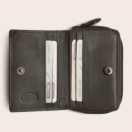 Portofel dama din piele naturala, The Chesterfield Brand, Floren, cu protectie anti scanare RFID, Gri argila [3]