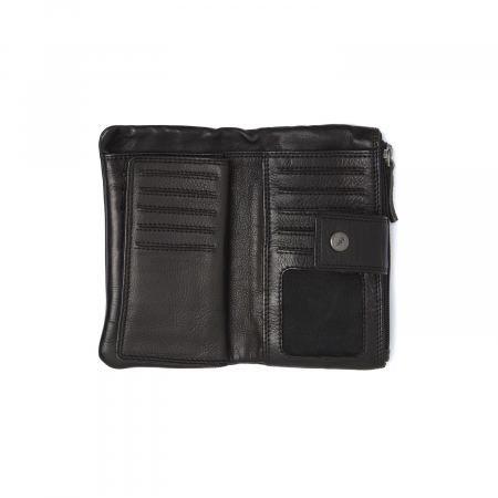 Portofel dama din piele naturala, The Chesterfield Brand, Fresno, cu protectie anti scanare RFID, Negru [2]