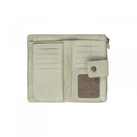 Portofel dama din piele naturala, The Chesterfield Brand, Fresno, cu protectie anti scanare RFID, Verde marin [4]