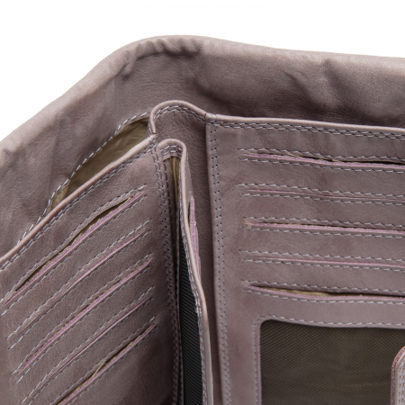 Portofel dama din piele naturala, The Chesterfield Brand, Fresno, cu protectie anti scanare RFID, Liliachiu [4]