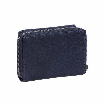 Portofel dama din piele naturala, The Chesterfield Brand, Hanoi, cu protectie anti scanare RFID, Bleumarin [1]
