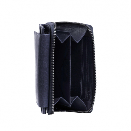 Portofel dama din piele naturala, The Chesterfield Brand, Hanoi, cu protectie anti scanare RFID, Bleumarin [4]
