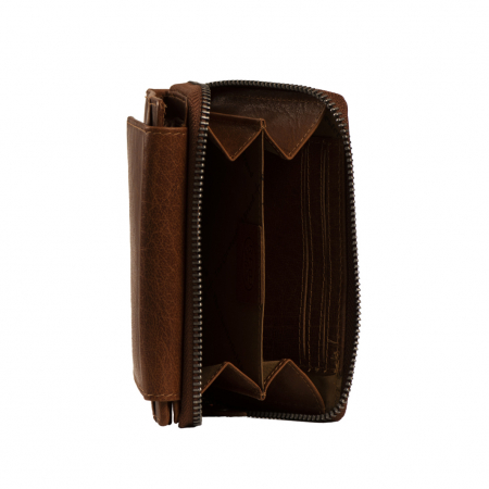 Portofel dama din piele naturala, The Chesterfield Brand, Hanoi, cu protectie anti scanare RFID, Maro coniac [2]