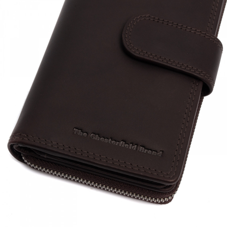 Portofel dama din piele naturala, The Chesterfield Brand, Charlotte, cu protectie anti scanare RFID, Maro inchis [3]
