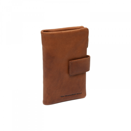 Portofele - Portofel dama din piele naturala, The Chesterfield Brand, Landau, cu protectie anti scanare RFID, Maro coniac
