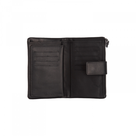 Portofel dama din piele naturala, The Chesterfield Brand, Landau, cu protectie anti scanare RFID, Negru [2]