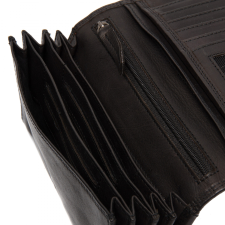 Portofel dama din piele naturala, The Chesterfield Brand, Lentini, cu protectie anti scanare RFID, Negru [3]