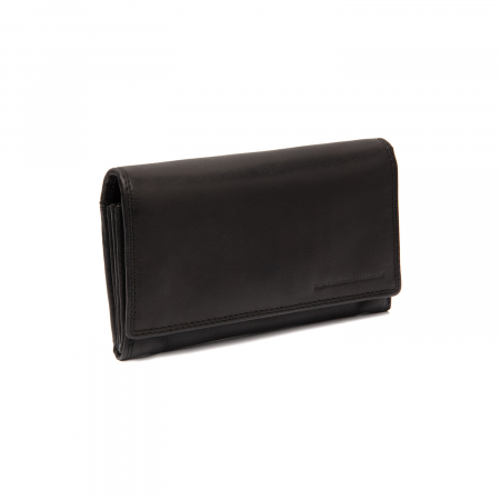 Portofel dama din piele naturala, The Chesterfield Brand, Lentini, cu protectie anti scanare RFID, Negru