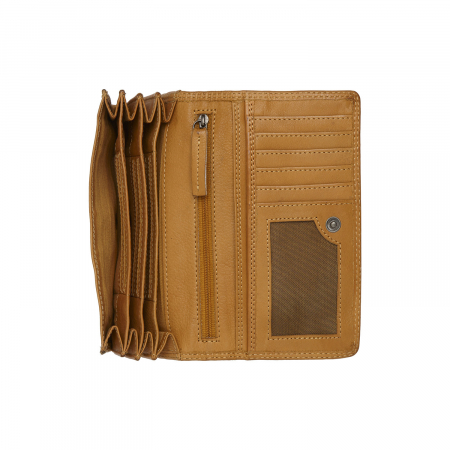 Portofel dama din piele naturala, The Chesterfield Brand, Lentini, cu protectie anti scanare RFID, Galben ocru [3]