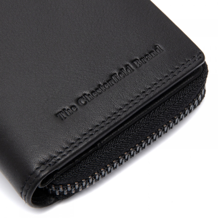 Portofel dama din piele naturala, The Chesterfield Brand, Lenwick, cu protectie anti scanare RFID, Negru [1]