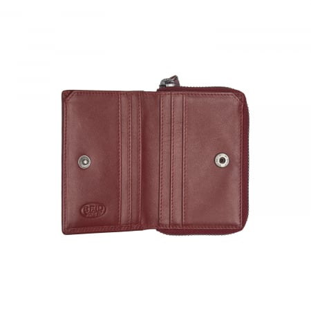 Portofel dama din piele naturala, The Chesterfield Brand, Lenwick, cu protectie anti scanare RFID, Rosu [5]