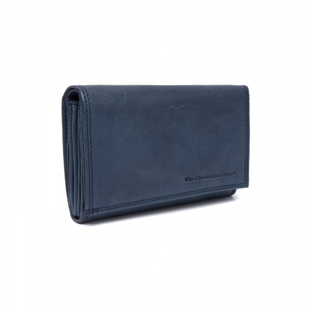 Portofel dama din piele naturala, The Chesterfield Brand, Avola, cu protectie anti scanare RFID, Bleumarin