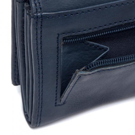 Portofel dama din piele naturala, The Chesterfield Brand, Avola, cu protectie anti scanare RFID, Bleumarin [3]