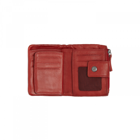 Portofel dama din piele naturala, The Chesterfield Brand, Mavona, cu protectie anti scanare RFID, Rosu [1]