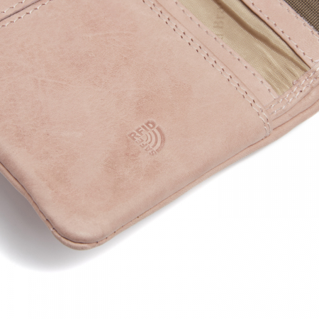 Portofel dama din piele naturala, The Chesterfield Brand, Mavona, cu protectie anti scanare RFID, Roz pudra [2]