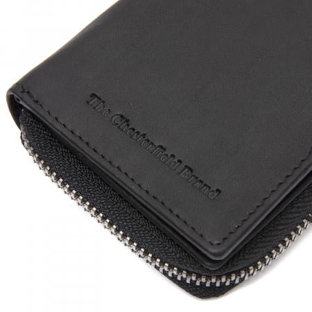 Portofel dama din piele naturala, The Chesterfield Brand, Osum, cu protectie anti scanare RFID, Negru [1]