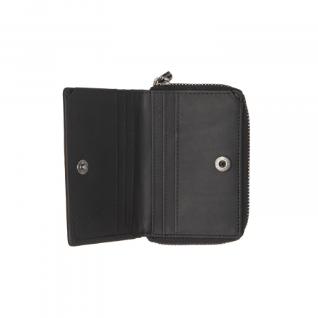 Portofel dama din piele naturala, The Chesterfield Brand, Osum, cu protectie anti scanare RFID, Negru [2]