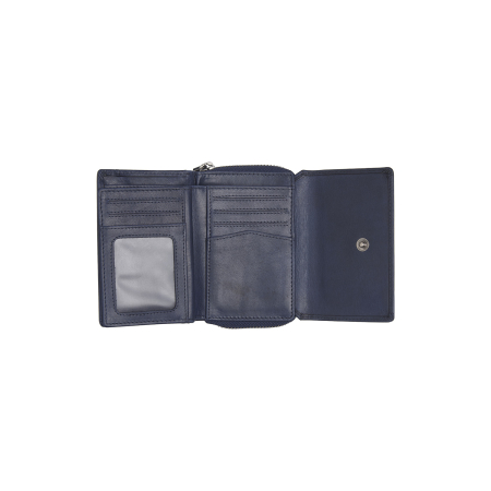 Portofel dama din piele naturala, The Chesterfield Brand, Rimili, cu protectie anti scanare RFID, Bleumarin [1]