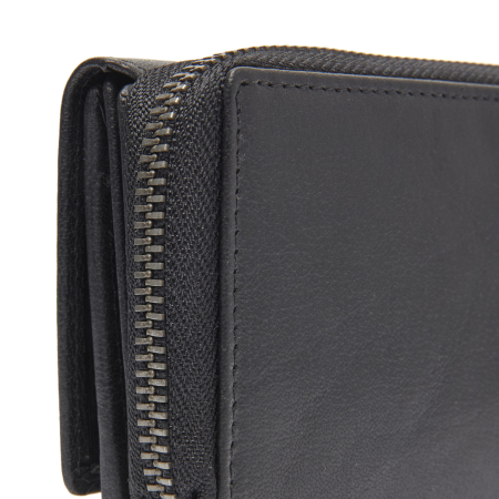 Portofel dama din piele naturala, The Chesterfield Brand, Rimili, cu protectie anti scanare RFID, Negru [3]