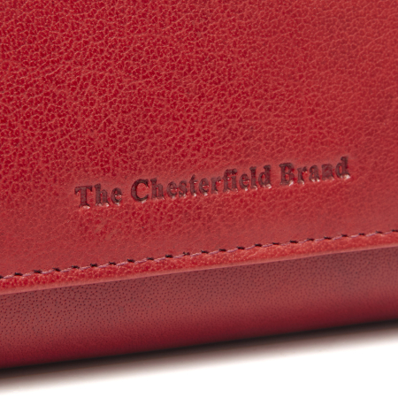 Portofel dama din piele naturala, The Chesterfield Brand, Rimili, cu protectie anti scanare RFID, Rosu [4]