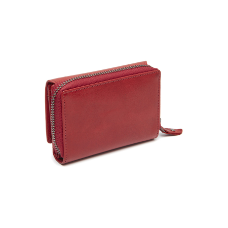 Portofel dama din piele naturala, The Chesterfield Brand, Rimili, cu protectie anti scanare RFID, Rosu [5]