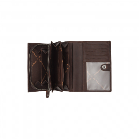 Portofel dama din piele naturala, The Chesterfield Brand, Seattle, cu protectie anti scanare RFID, Maro inchis [3]