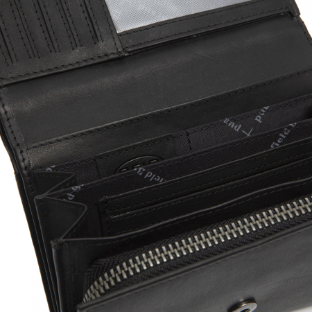 Portofel dama din piele naturala, The Chesterfield Brand, Seattle, cu protectie anti scanare RFID, Negru [1]