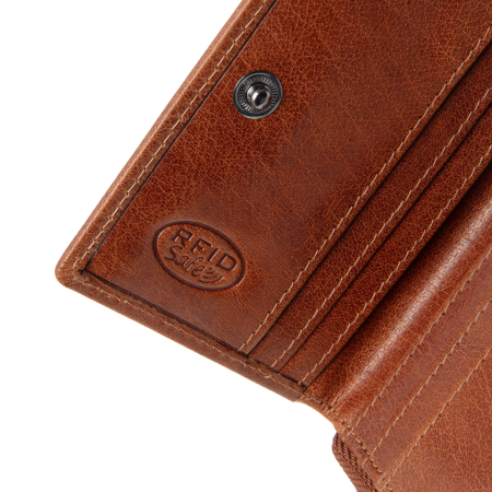 Portofel dama din piele naturala, The Chesterfield Brand, Sionel, cu protectie anti scanare RFID, Maro coniac [1]