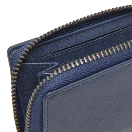 Portofel dama din piele naturala, The Chesterfield Brand, Sionel, cu protectie anti scanare RFID, Bleumarin [3]