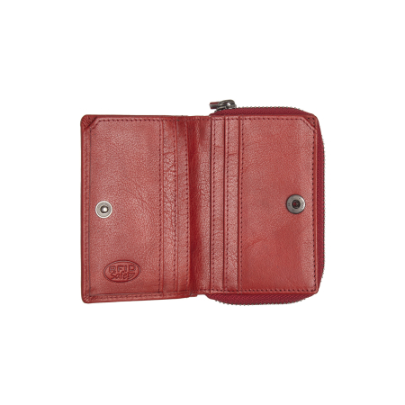 Portofel dama din piele naturala, The Chesterfield Brand, Sionel, cu protectie anti scanare RFID, Rosu [1]