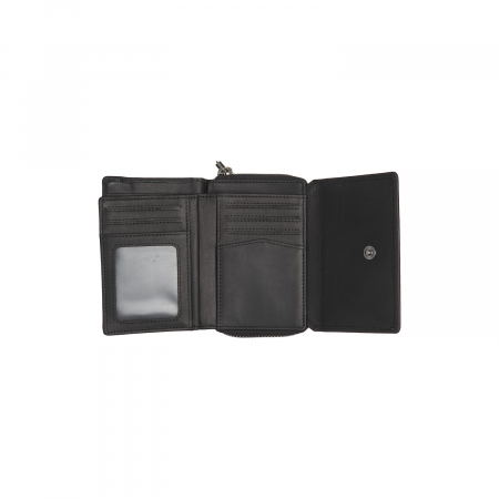 Portofel dama din piele naturala, The Chesterfield Brand, Sorraia, cu protectie anti scanare RFID, Negru [2]