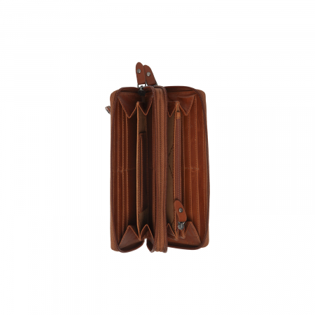 Portofel dama, The Chesterfield Brand, cu protectie anti scanare RFID, din piele naturala, Hadley, Maro coniac [3]