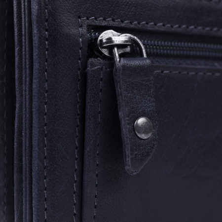 Portofel dama, The Chesterfield Brand, cu protectie anti scanare RFID, din piele naturala, Hampton, Bleumarin [3]