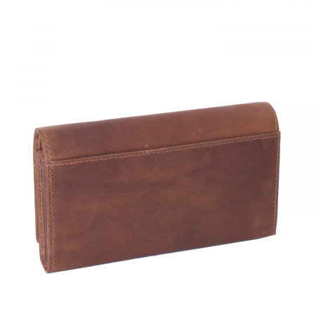 Portofel dama, The Chesterfield Brand, cu protectie anti scanare RFID, din piele naturala, Mirthe, Maro coniac [3]