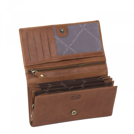 Portofel dama, The Chesterfield Brand, cu protectie anti scanare RFID, din piele naturala, Mirthe, Maro coniac [6]