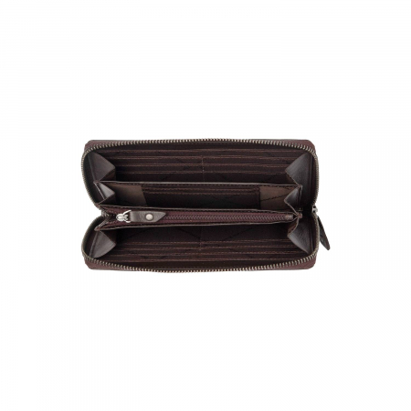Portofel dama, The Chesterfield Brand, cu protectie anti scanare RFID, din piele naturala nappa, Cantara, Maro inchis [2]