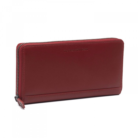 Portofele - Portofel dama, The Chesterfield Brand, cu protectie anti scanare RFID, din piele naturala nappa, Cantara, Rosu