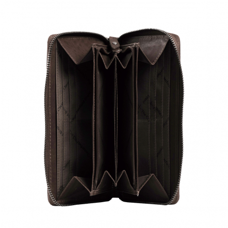Portofel dama, The Chesterfield Brand, cu protectie anti scanare RFID, din piele naturala, Nova, Maro inchis [1]