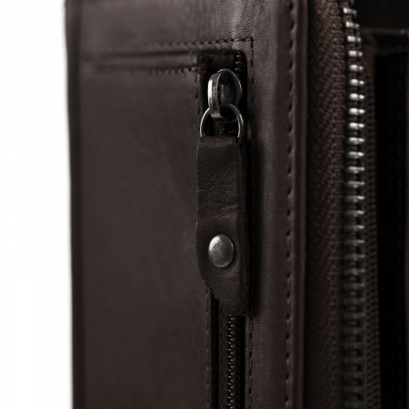 Portofel dama, The Chesterfield Brand, cu protectie anti scanare RFID, din piele naturala, Nova, Maro inchis [2]